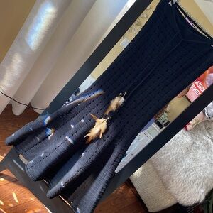 VICI knitted  100% cotton maxi skirt with added belt